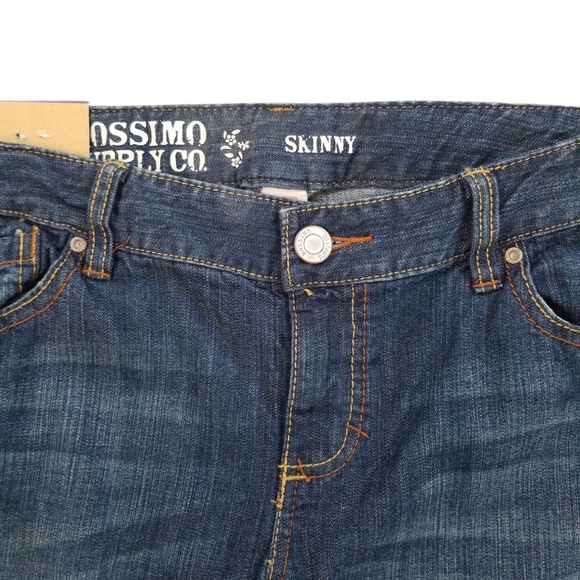 Mossimo Supply Co. Women's Lowest Waist Straight Skinny Jeans Size 11 Long NEW - Picture 3 of 12